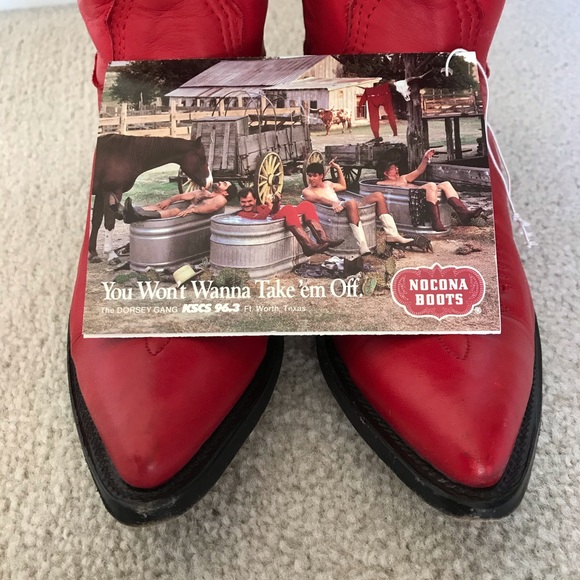Nocona Shoes - Women’s Nocona Red Deertan Western Leather Boots